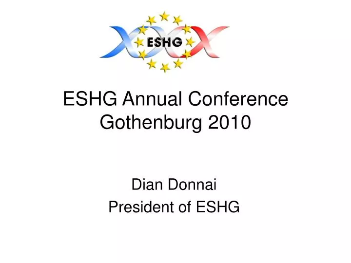 eshg annual conference gothenburg 2010