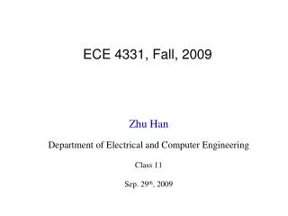 ECE 4331, Fall, 2009