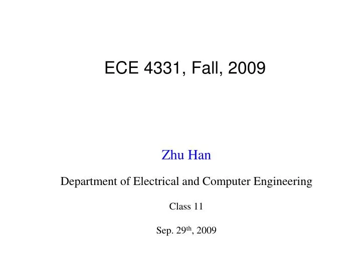 ece 4331 fall 2009