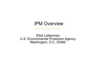 IPM Overview
