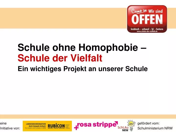 schule ohne homophobie schule der vielfalt ein wichtiges projekt an unserer schule