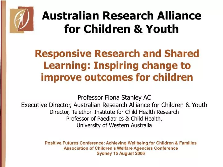 responsive research and shared learning inspiring change to improve outcomes for children