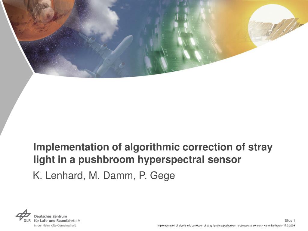 PPT - Implementation of algorithmic correction of stray light in a ...
