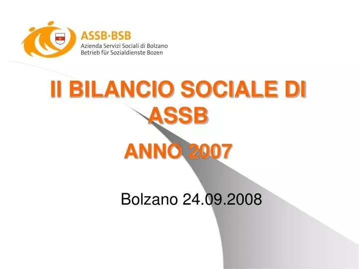 il bilancio sociale di assb anno 2007