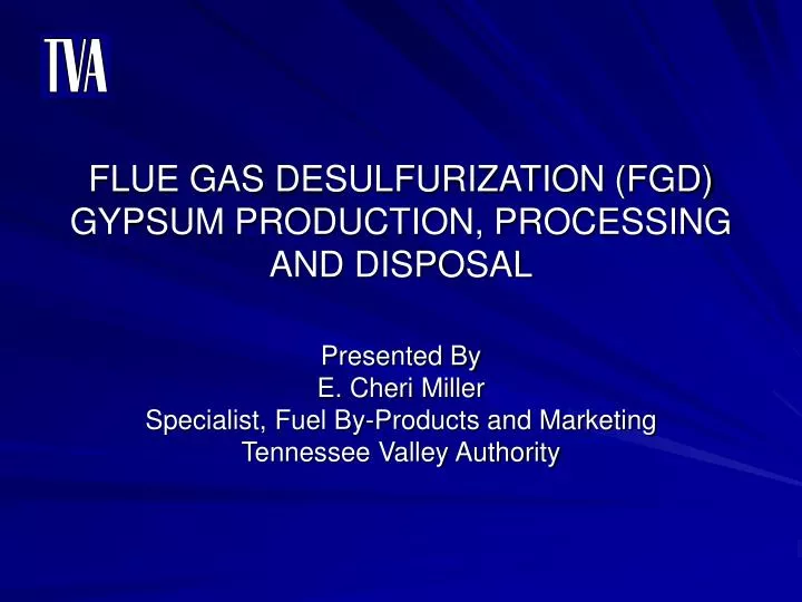 flue gas desulfurization fgd gypsum production processing and disposal