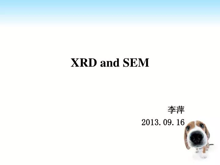 xrd and sem