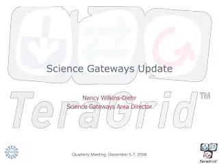 Science Gateways Update