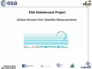 ESA GlobAerosol Project Global Aerosol from Satellite Measurements