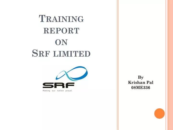 training report on srf limited