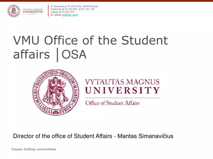 vmu office of the student affairs osa