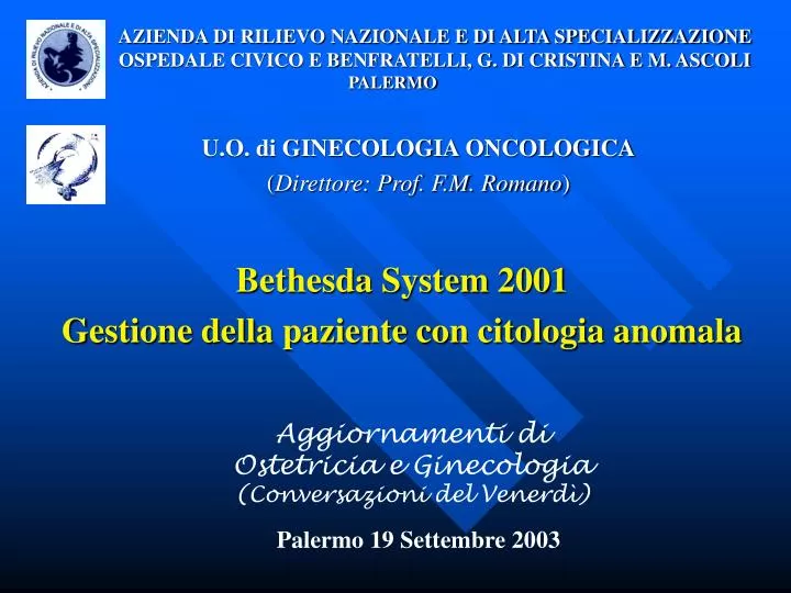 bethesda system 2001 gestione della paziente con citologia anomala