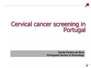 Cervical cancer screening in Portugal