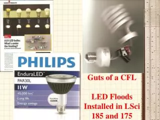 Guts of a CFL LED Floods Installed in LSci 185 and 175