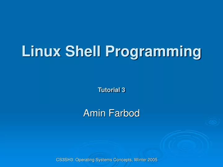 linux shell programming tutorial 3