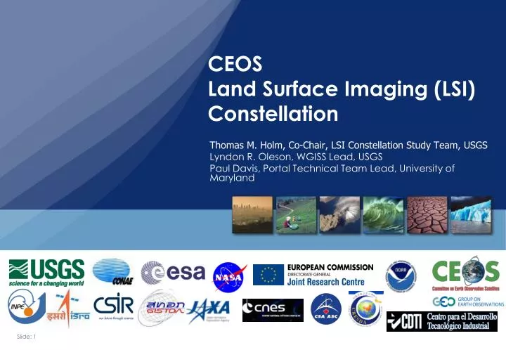 ceos land surface imaging lsi constellation