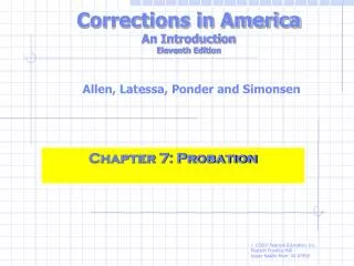 Corrections in America An Introduction Eleventh Edition