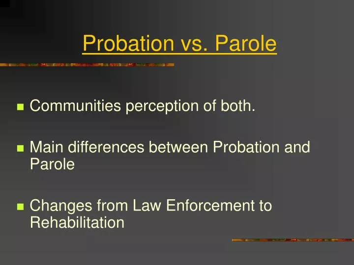 probation vs parole