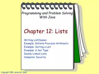 Chapter 12: Lists