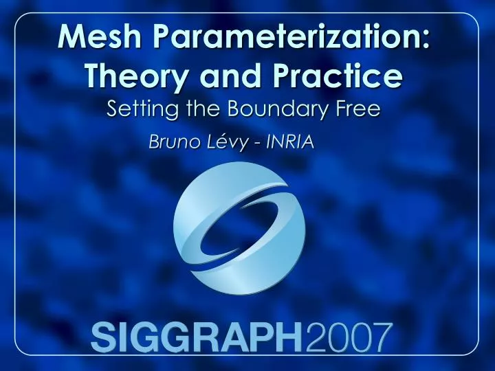 mesh parameterization theory and practice setting the boundary free