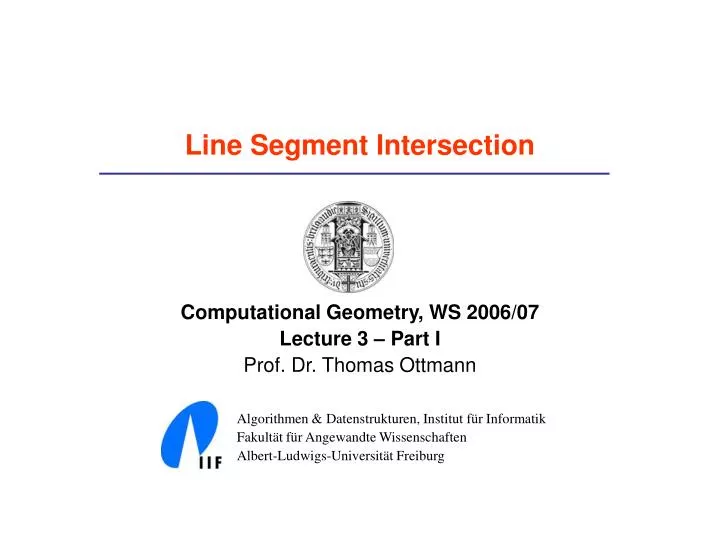 line segment intersection