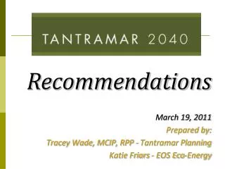 Recommendations