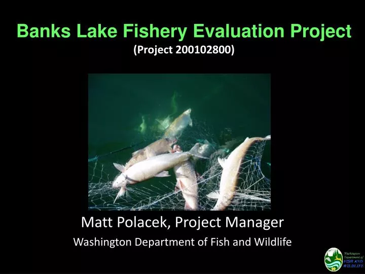 banks lake fishery evaluation project project 200102800