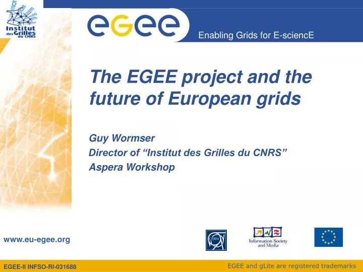 the egee project and the future of european grids