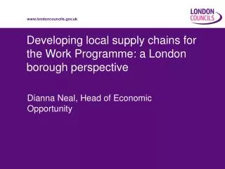 Developing local supply chains for the Work Programme: a London borough perspective