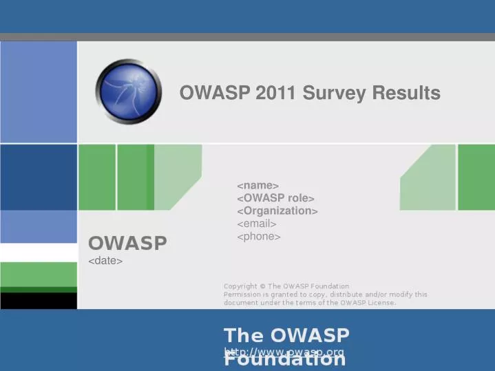 owasp 2011 survey results