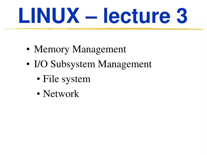 linux lecture 3