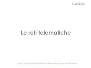 le reti telematiche