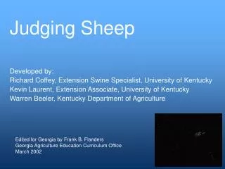 Developed by: Richard Coffey, Extension Swine Specialist, University of Kentucky