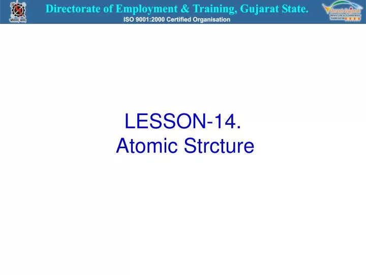 lesson 14 atomic strcture