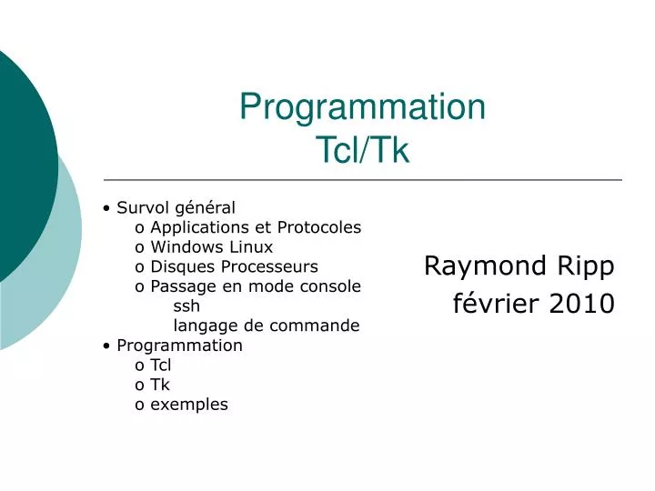 programmation tcl tk