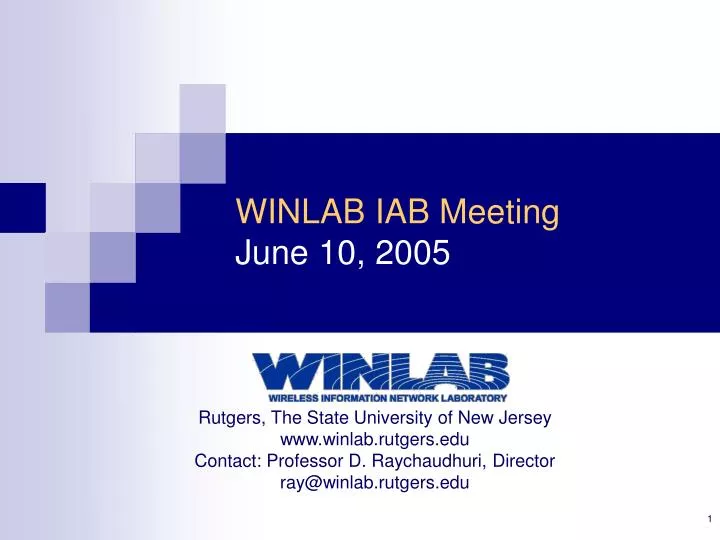 winlab iab meeting june 10 2005