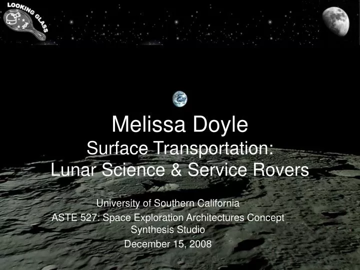 melissa doyle surface transportation lunar science service rovers