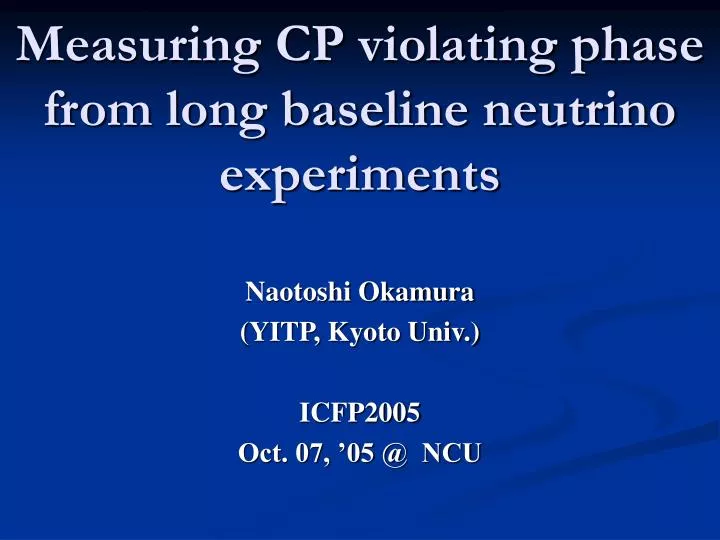 measuring cp violating phase from long baseline neutrino experiments
