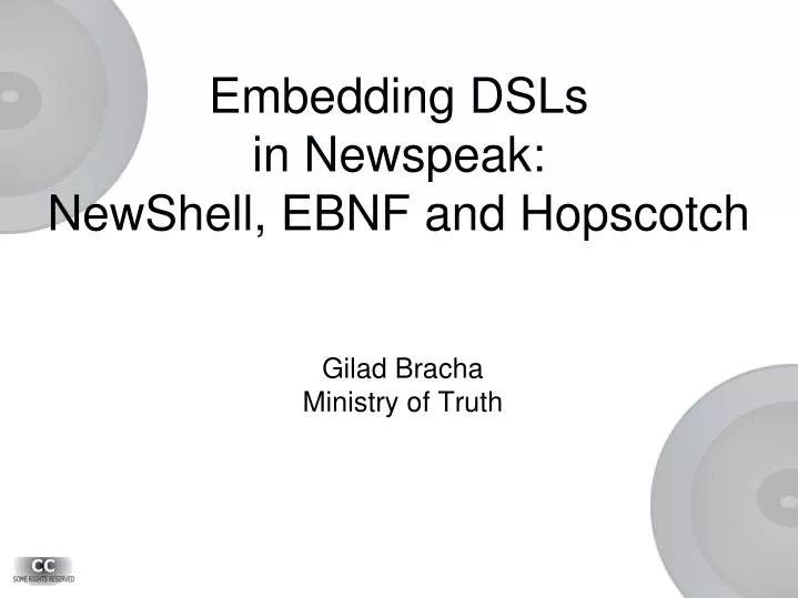 embedding dsls in newspeak newshell ebnf and hopscotch