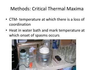 Methods: Critical Thermal Maxima