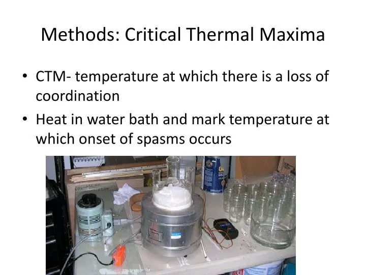 methods critical thermal maxima