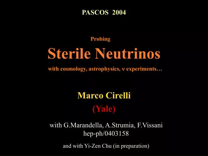 sterile neutrinos
