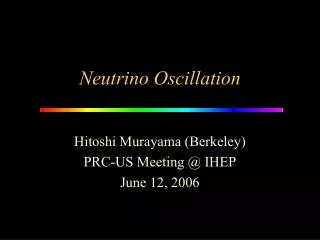 Neutrino Oscillation