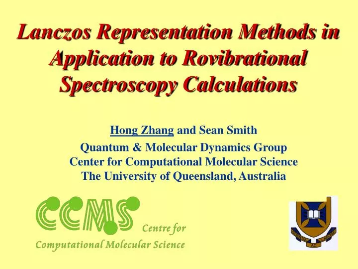 lanczos representation methods in application to rovibrational spectroscopy calculations