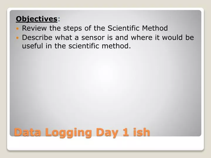 data logging day 1 ish