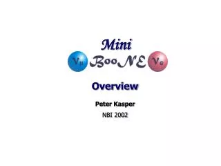Mini Overview Peter Kasper NBI 2002