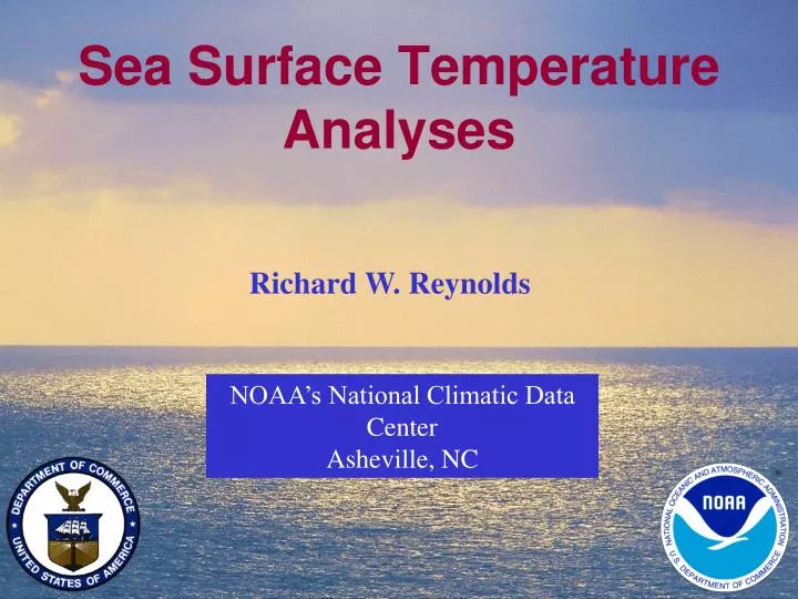 sea surface temperature analyses