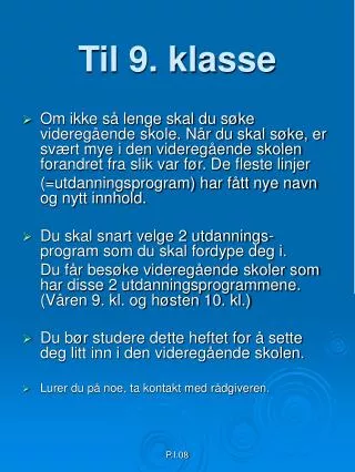 til 9 klasse