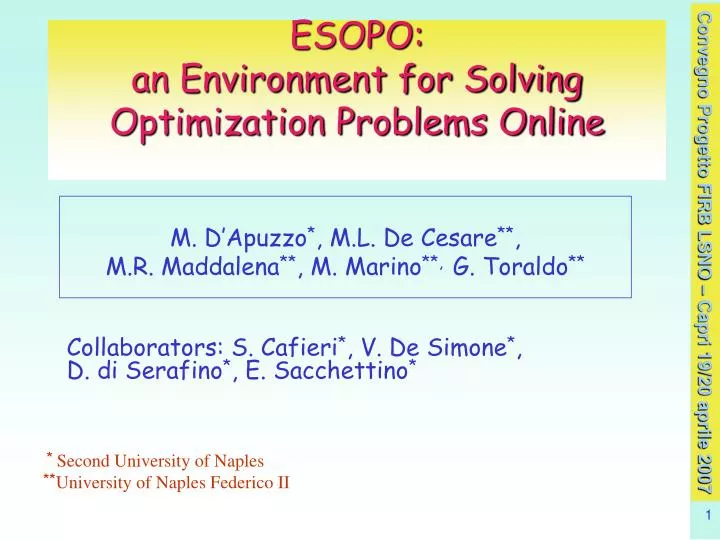 esopo an environment for solving optimization problems online