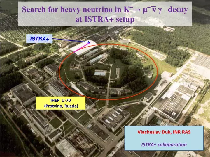 search for heavy neutrino in k decay at istra setup
