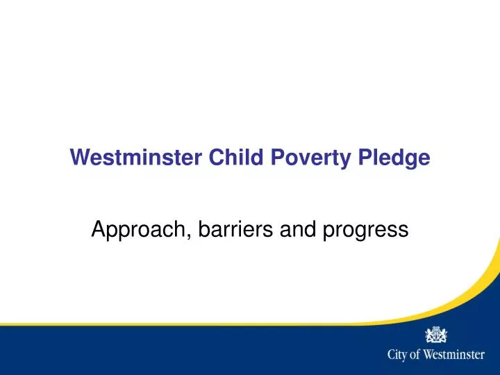 westminster child poverty pledge